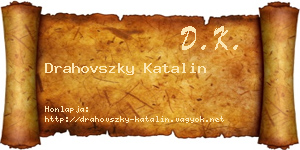 Drahovszky Katalin névjegykártya